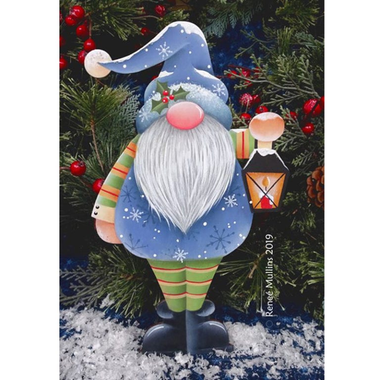 #773 Holiday Lantern Santa & Gnomes (pattern) - Plum Purdy