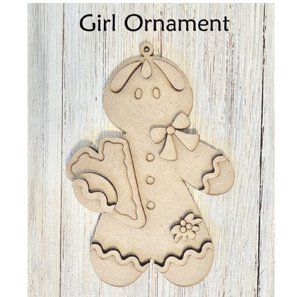 #886 Sweet Treat Ginger Ornaments  (GIRL-Cookie WOOD)