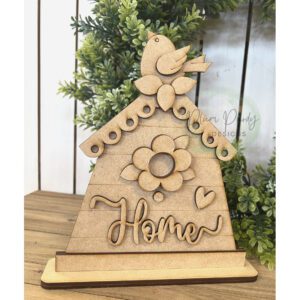 #895  Short "Home" Birdhouse  (WOOD)