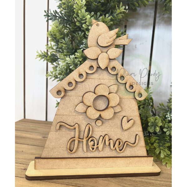 #895  Short "Home" Birdhouse  (WOOD)