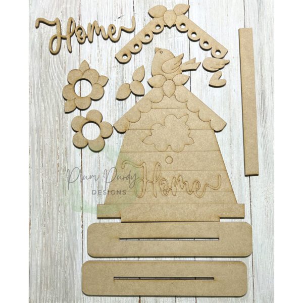 #895  Short "Home" Birdhouse  (WOOD) - Image 2