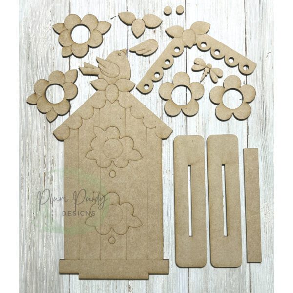 #895 Tall Birdhouse (WOOD) - Image 2