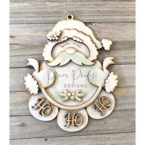 #900  Santa Ornament ETCHED (WOOD)