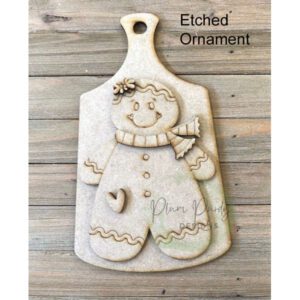#902 Gingerbread Ornament ETCHED (WOOD)