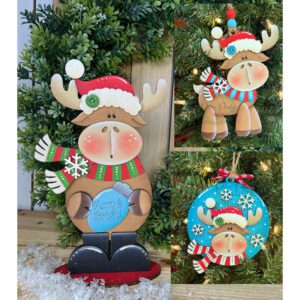 #905  Merry Christmas Moose **NO LINE DRAWINGS** (Instruction Packet)