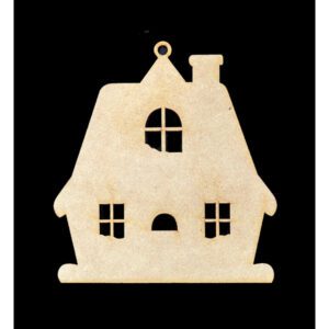#885 Gingerbread House Ornament *FLAT* (WOOD)