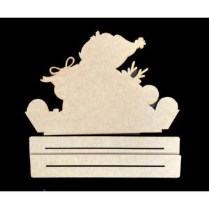 #904  Christmas Cheer Santa & Rudy  FLAT (WOOD)