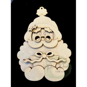 #906 Santa Delivers  Ornament   (WOOD)