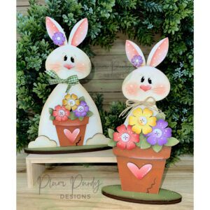#910 Flowerpot Bunnies  (PATTERN)
