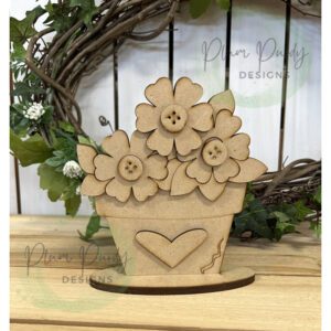 #911 FLOWERPOT Sitter/Insert  (WOOD)